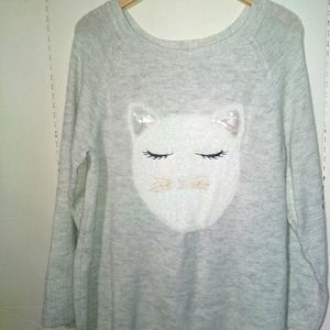 Lauren Conrad Sparkly Cat Sweater